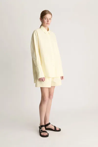 Lee Mathews Lm Poplin Ls Shirt In Yellow