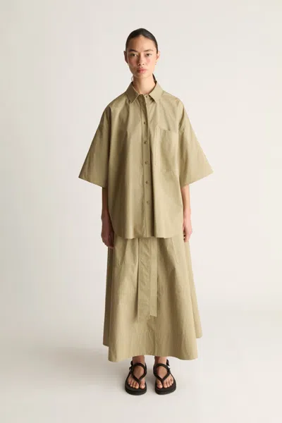 Lee Mathews Lm Poplin Ss Shirt In Aloe