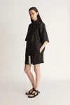 Lee Mathews Lm Poplin Ss Shirt In Black