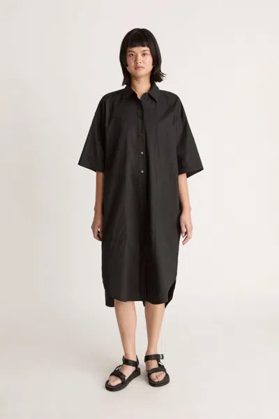 Lee Mathews Lm Poplin Ss Shirt Dress In Black
