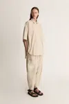 Lee Mathews Lm Poplin Ss Shirt In Dune