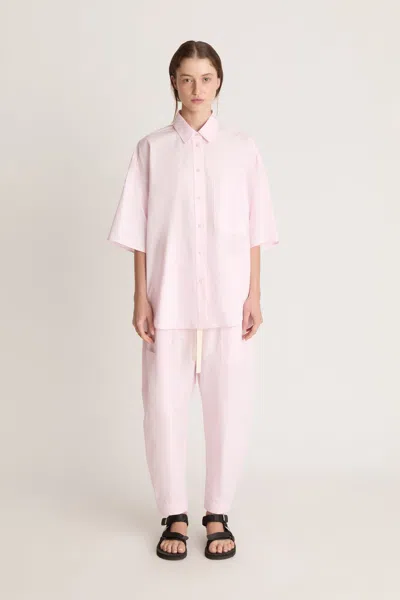 Lee Mathews Lm Poplin Ss Shirt In Pink