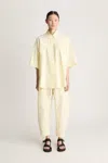 Lee Mathews Lm Poplin Ss Shirt In Yellow