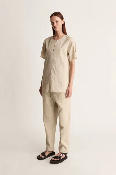 Lee Mathews Lm Poplin Tee In Dune