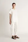 Lee Mathews Lm Poplin Tee In Natural