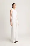 Lee Mathews Lm Poplin Wide Leg Pant In White