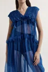 Lee Mathews Lois Dress In Cobalt