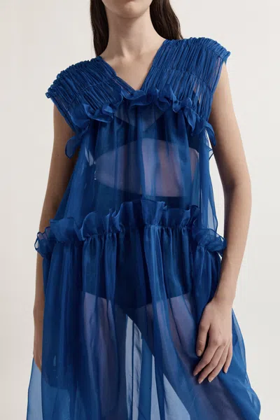 Lee Mathews Lois Dress In Cobalt