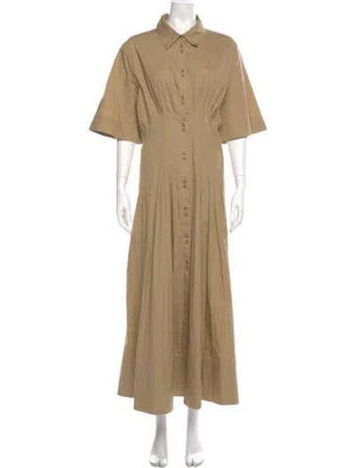 Pre-owned Lee Mathews Long Dress In Neutral