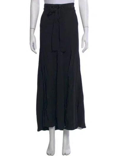 Pre-owned Lee Mathews Long Skirt In Black