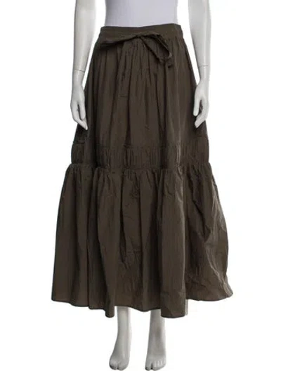 Pre-owned Lee Mathews Long Skirt W/ Tags In Green