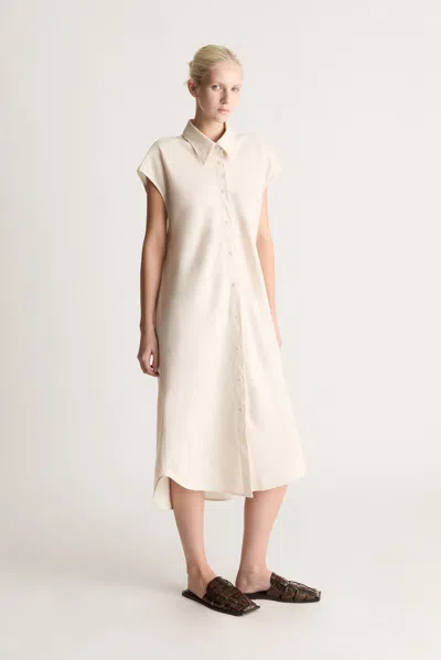 Lee Mathews Louise Sleeveless Dress In Natural