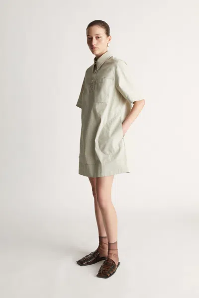 Lee Mathews Lucien Mini Dress In Sage