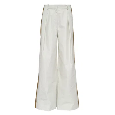 Lee Mathews Lucien Spliced Pant In White