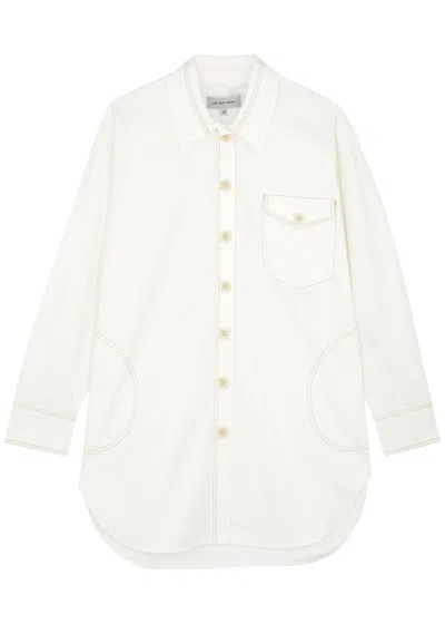 Lee Mathews Maddy Cotton-poplin Overshirt In White