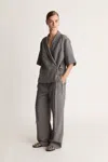 Lee Mathews Maggie Ss Top In Gray