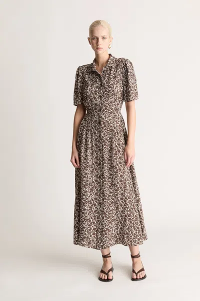 Lee Mathews Maple Dress In Chocolate