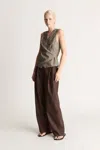Lee Mathews Marina Wrap Top In Hazel