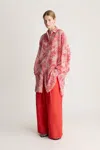Lee Mathews Meredith Tunic In Red