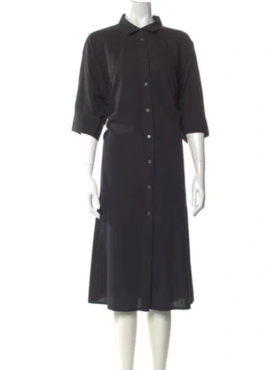 Pre-owned Lee Mathews Midi Length Dress In Gray