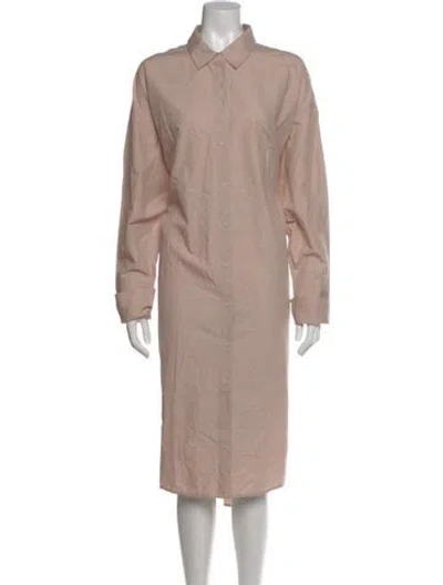 Pre-owned Lee Mathews Midi Length Dress In Neutral