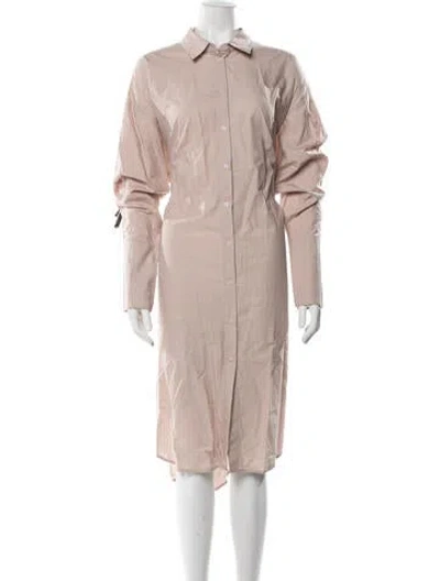 Pre-owned Lee Mathews Midi Length Dress In Pink