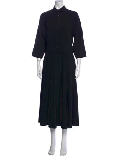 Pre-owned Lee Mathews Midi Length Dress W/ Tags In Black