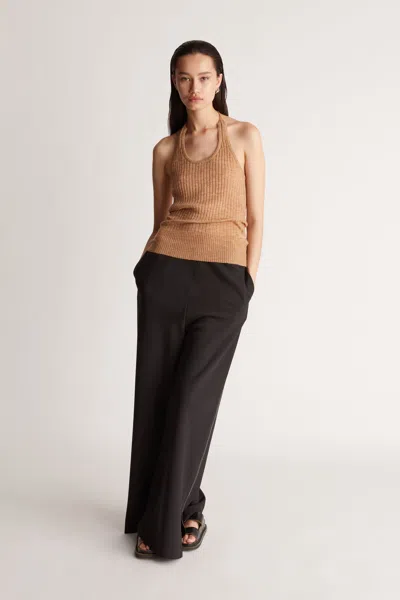 Lee Mathews Mila Halter Top In Biscuit