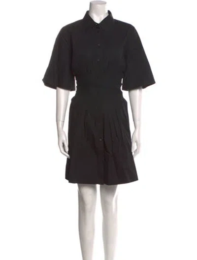 Pre-owned Lee Mathews Mini Dress In Black