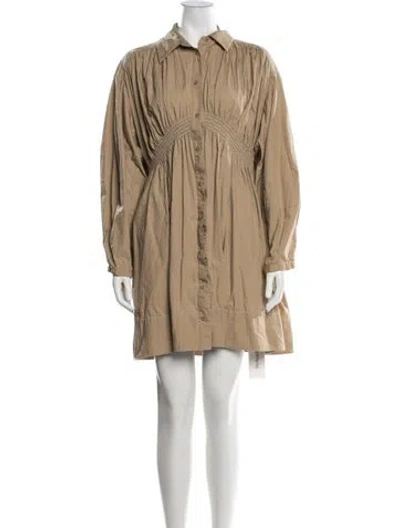 Pre-owned Lee Mathews Mini Dress In Neutrals