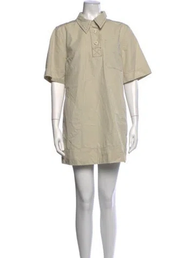 Pre-owned Lee Mathews Mini Dress In Neutrals
