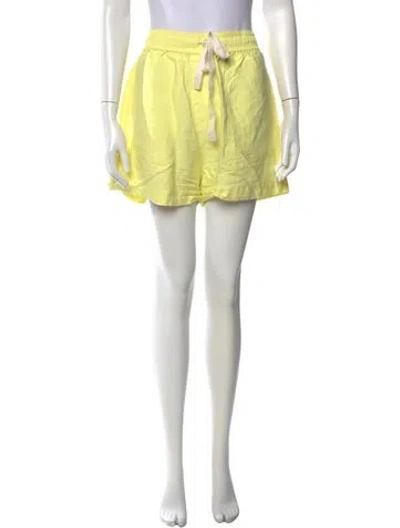 Pre-owned Lee Mathews Mini Shorts In Yellow