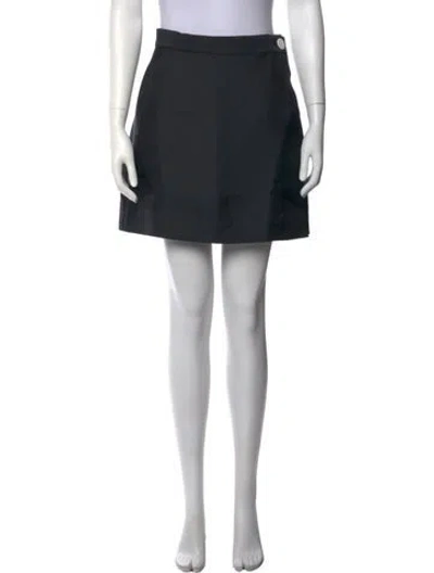 Pre-owned Lee Mathews Mini Skirt In Black