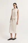 Lee Mathews Mitchell Skirt In Chalk