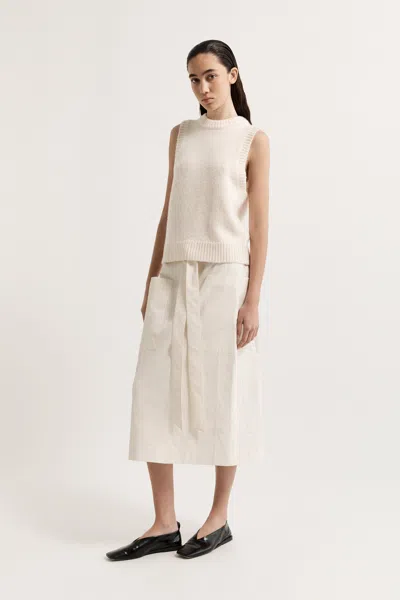 Lee Mathews Mitchell Skirt In Chalk