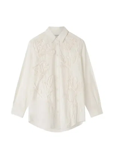 Lee Mathews Monty Floral Shirt In Neutral