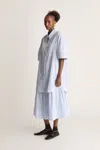 Lee Mathews Morris Mini Dress In Blue