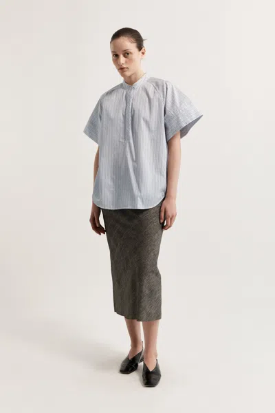 Lee Mathews Morris Ss Shirt In Blue