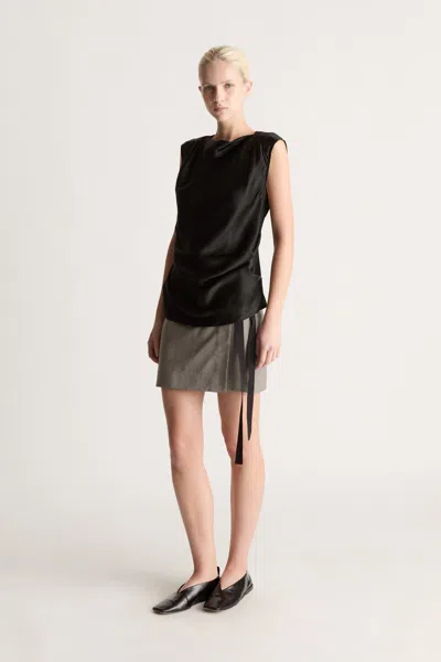 Lee Mathews Mortimer Mini Skirt In Oyster