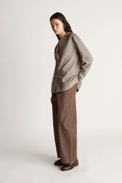 Lee Mathews Mortimer Shirt In Oyster