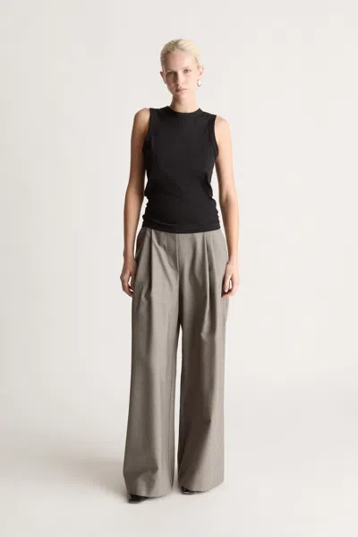Lee Mathews Mortimer Wide Leg Pant In Oyster