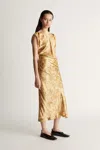Lee Mathews Nichhia Drape Dress In Honeycomb