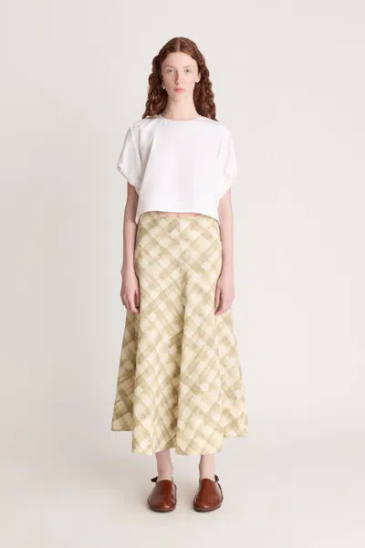 Lee Mathews Nina Bias Skirt In Gray