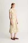 Lee Mathews Nina Midi Dress In Neutral