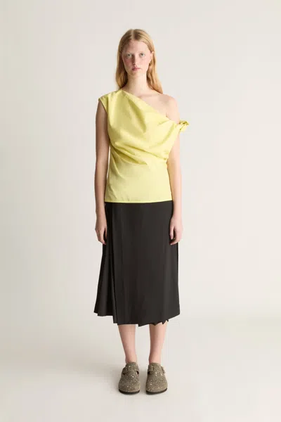 Lee Mathews Nina Silk Twist Top In Citrus