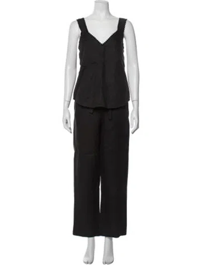 Pre-owned Lee Mathews Pant Set In Black