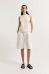 Lee Mathews Parker Short In White