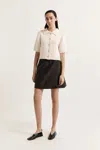 Lee Mathews Penny Mini Skirt In Liquorice