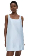 Lee Mathews Penny Scoop Neck Mini Dress Ice In Ice