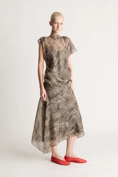 Lee Mathews Posie Dress In Chocolate